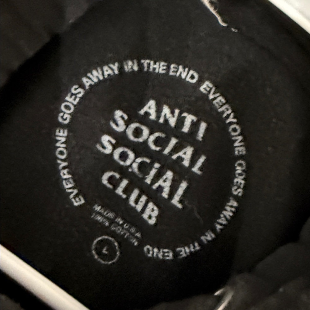 Anti Social Social Club Black Hoodie with Green and Pink Accents - Picture 2 of 7